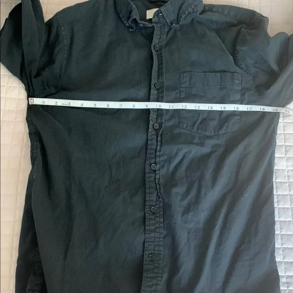 Buck Mason Black Button Down Shirt, Small - Picture 5 of 9